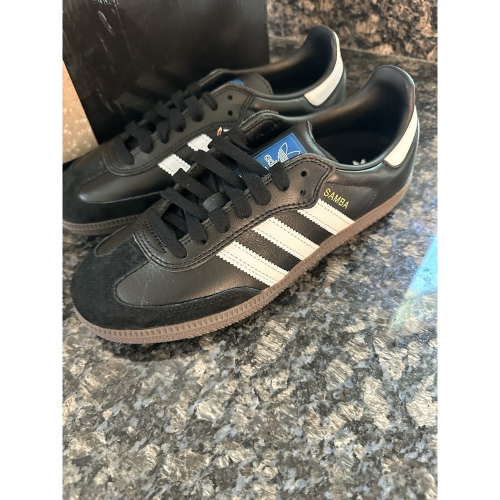 Adidas Samba ADV Mens 7‎ Shoes Black Leather Sneaker Soccer Casual Gym GW3159